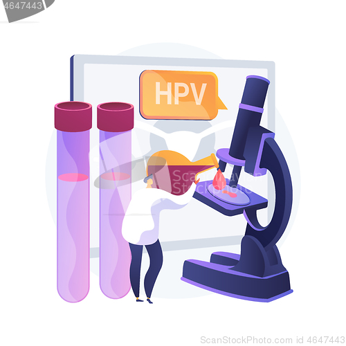 Image of HPV test abstract concept vector illustration.