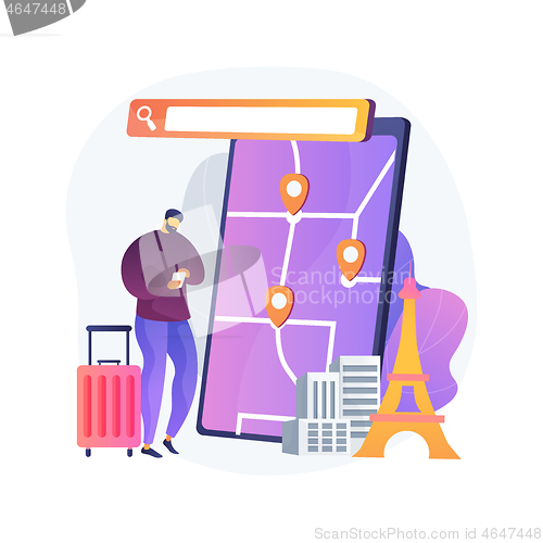 Image of Tour navigator abstract concept vector illustration.