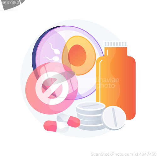Image of Emergency contraception abstract concept vector illustration.
