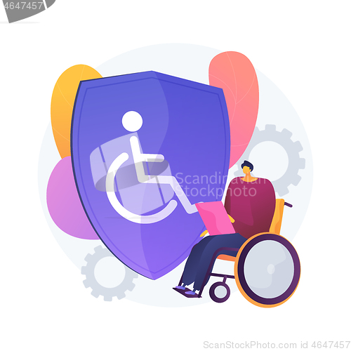 Image of Disability insurance abstract concept vector illustration.