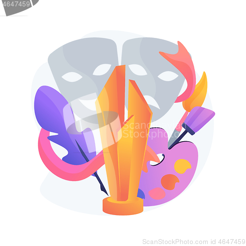 Image of Cultural prize abstract concept vector illustration.