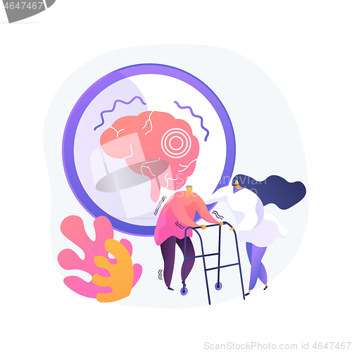 Image of Parkinson disease abstract concept vector illustration.