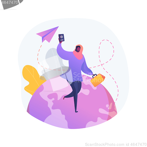 Image of Emigration abstract concept vector illustration.