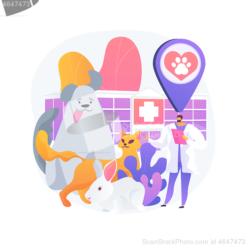 Image of Vet clinic abstract concept vector illustration.