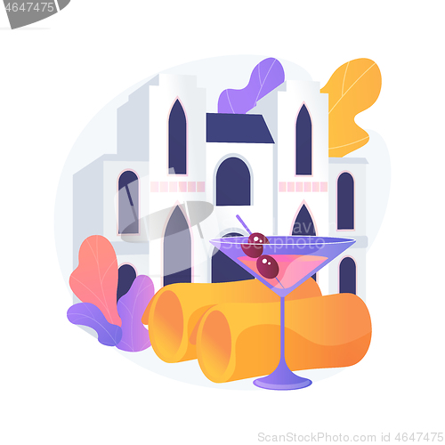 Image of Boutique hotel abstract concept vector illustration.