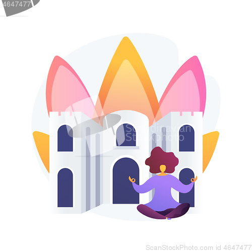 Image of Lifestyle hotel abstract concept vector illustration.