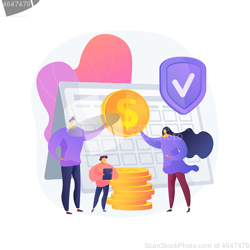 Image of Parental allowance abstract concept vector illustration.