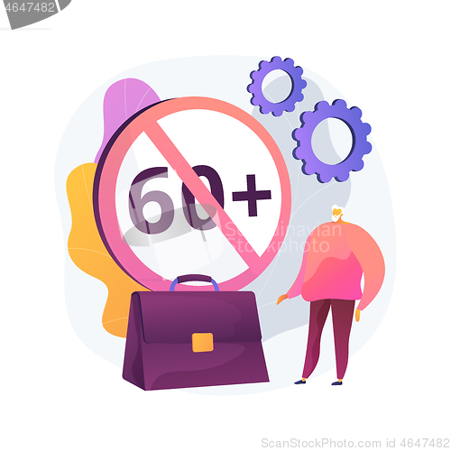 Image of Ageism social problem abstract concept vector illustration.