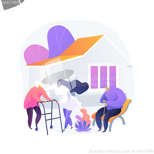 Image of Nursing home abstract concept vector illustration.