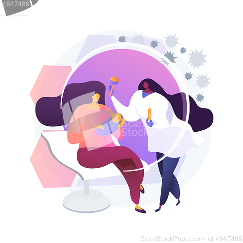 Image of Infant and child vaccination abstract concept vector illustration.