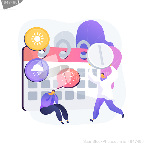 Image of Seasonal affective disorder treatment abstract concept vector illustration.