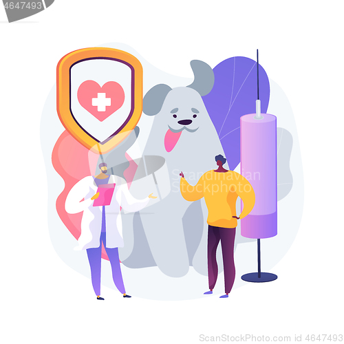 Image of Rabies and your pet abstract concept vector illustration.