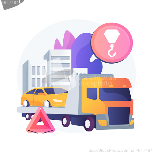 Image of Roadside assistance abstract concept vector illustration.