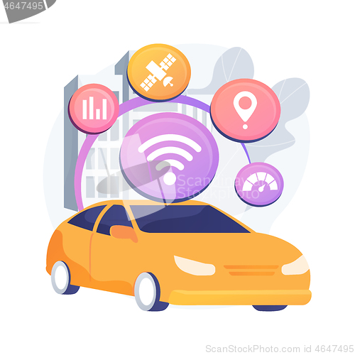 Image of Intelligent transportation system abstract concept vector illustration.