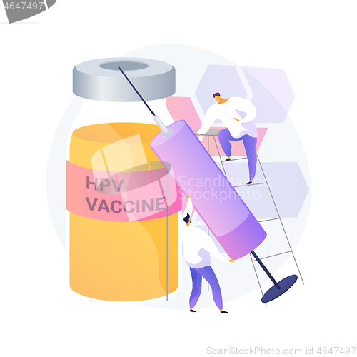 Image of HPV vaccination abstract concept vector illustration.