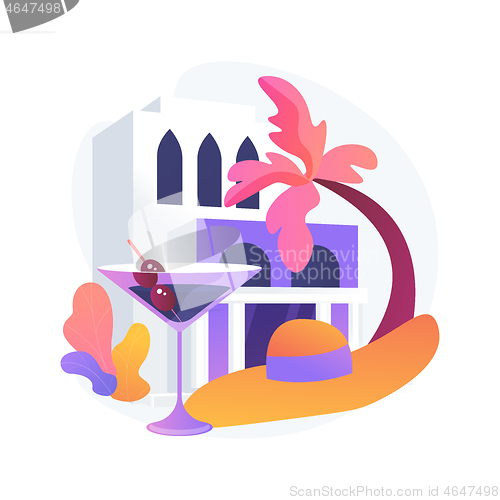 Image of All-inclusive hotel abstract concept vector illustration.