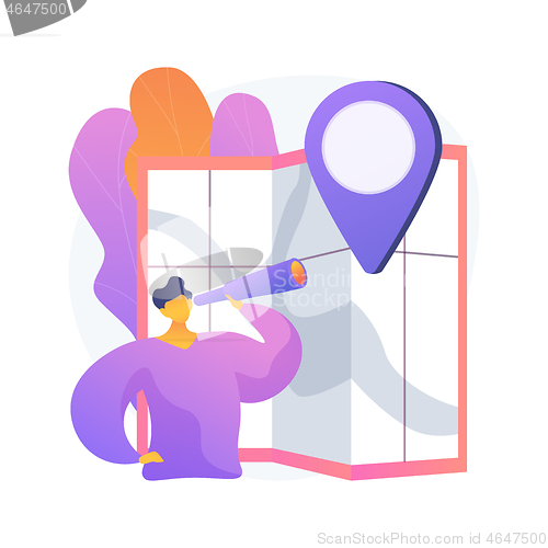 Image of Inside country traveling abstract concept vector illustration.