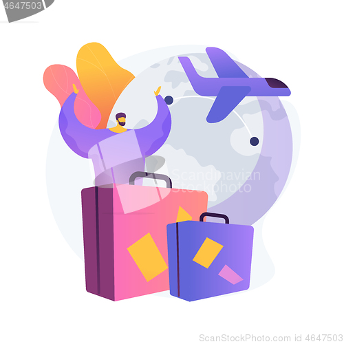 Image of Traveling the world abstract concept vector illustration.