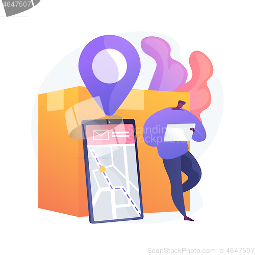 Image of Post service tracking abstract concept vector illustration.