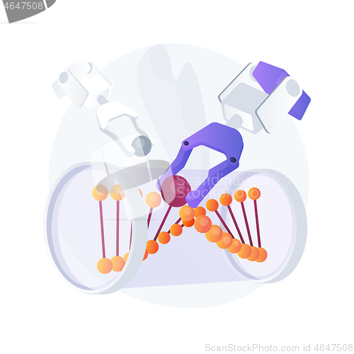 Image of Gene therapy abstract concept vector illustration.