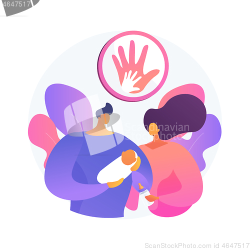 Image of Parental responsibility abstract concept vector illustration.