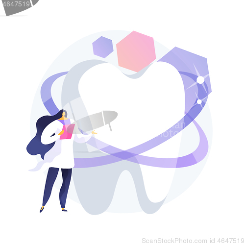 Image of Dental esthetic clinic abstract concept vector illustration.