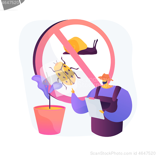 Image of Garden pests abstract concept vector illustration.