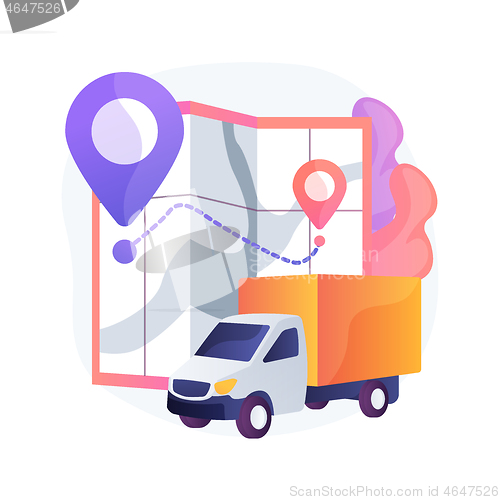 Image of Delivery point abstract concept vector illustration.