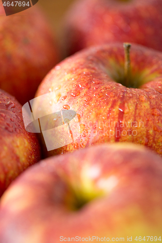 Image of close up of ripe red apples