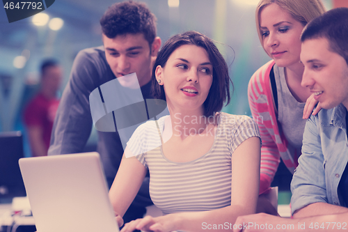 Image of students group study