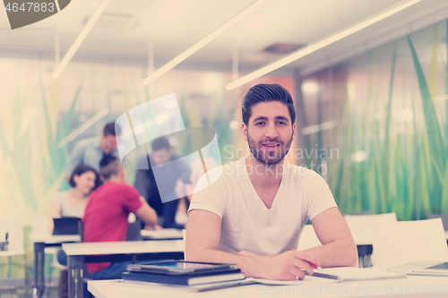 Image of male student in classroom