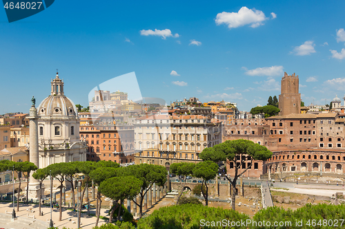 Image of Imperial Forums in Rome, Italy.