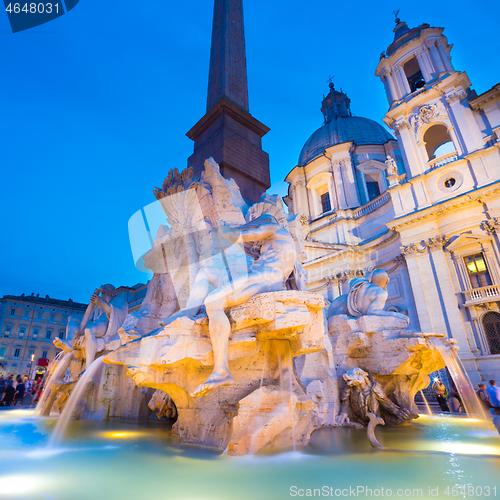 Image of Navona square in Rome, Italy.