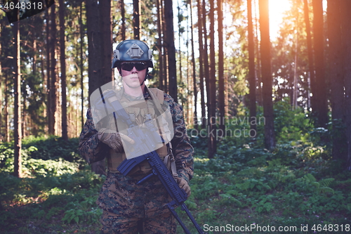 Image of soldier with weapon