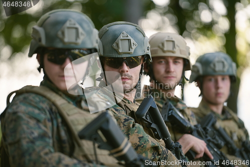 Image of Soldier fighters standing together