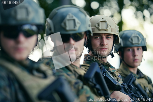 Image of Soldier fighters standing together