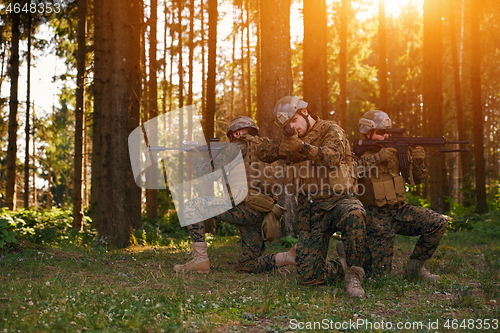 Image of Soldier fighters standing together