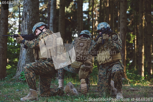 Image of Soldier fighters standing together