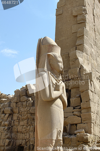 Image of Statue of pharaoh Ramses II situated at Karnak Temple, Luxsor, E