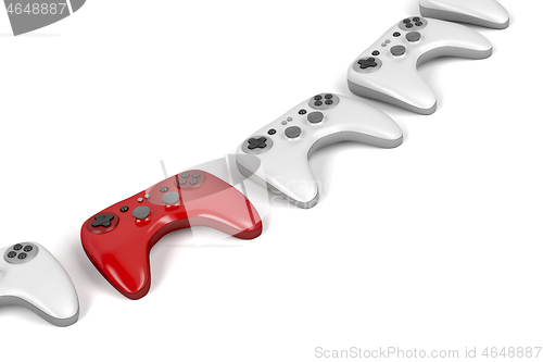 Image of Unique red game controller