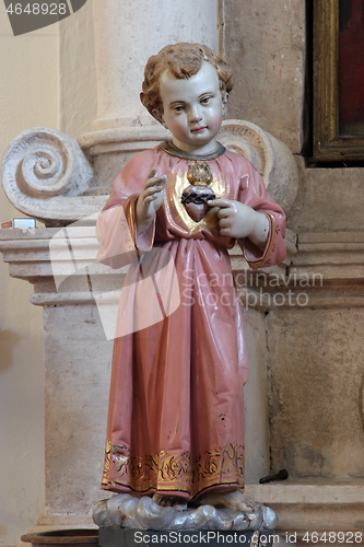 Image of Infant Jesus of Prague, sacred Heart