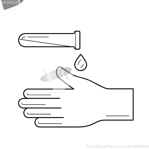 Image of Disinfection vector line icon.