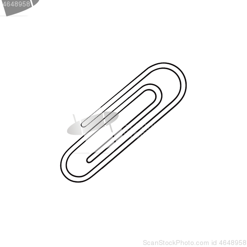 Image of Clip for papers hand drawn sketch icon.