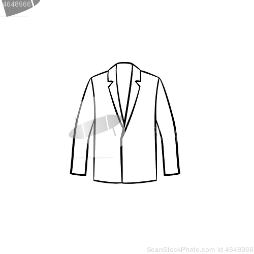 Image of Blazer hand drawn sketch icon.