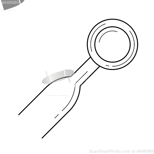 Image of Dental mirror line icon.