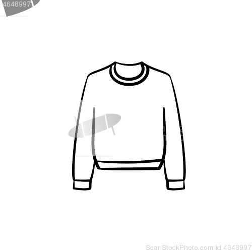 Image of Sweater hand drawn sketch icon.