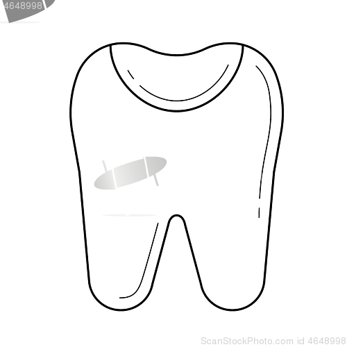 Image of Tooth enamel line icon.