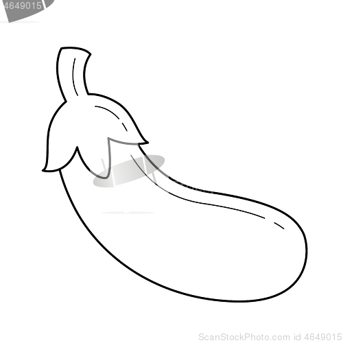 Image of Eggplant vector line icon.