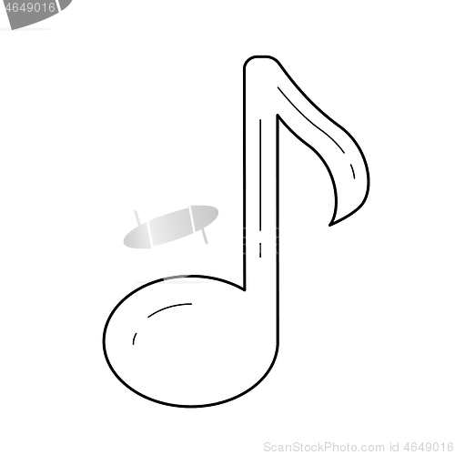 Image of Music note line icon.