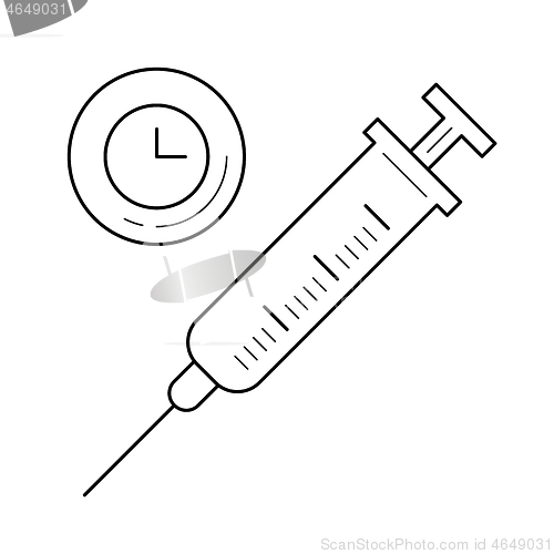 Image of Anesthesia line icon.